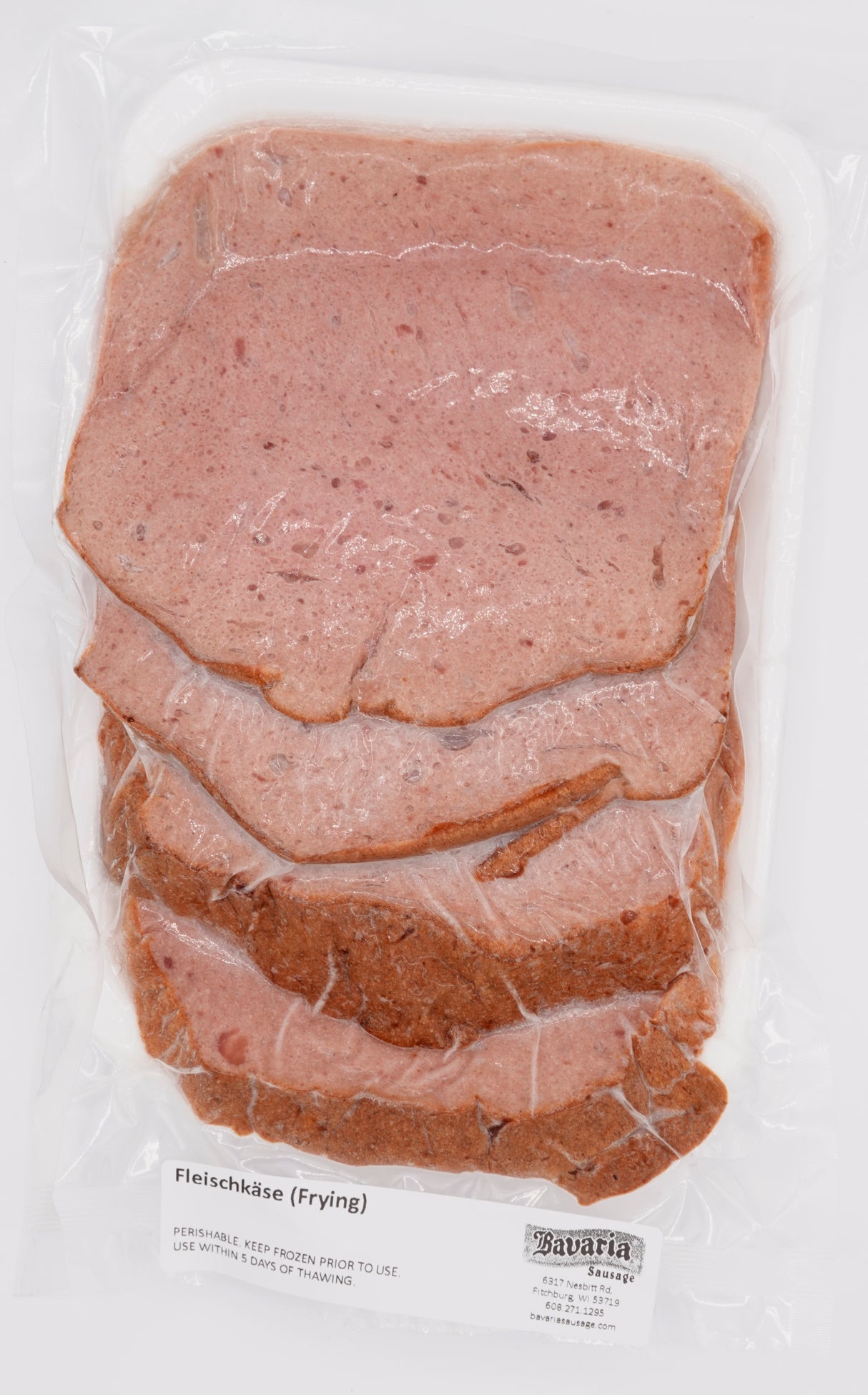 Thick Sliced Fleischkase Leberkase for Frying - 16oz