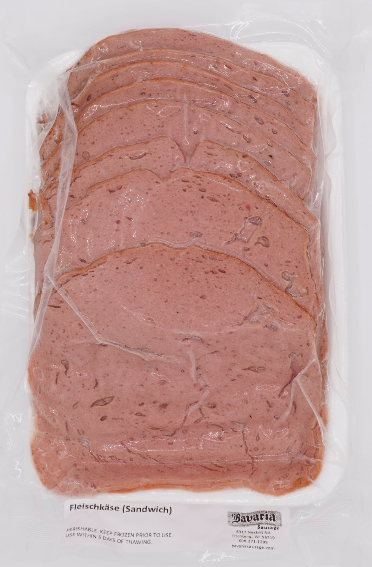 Thin Sliced Fleischkase Leberkase for Sandwiches - 16oz