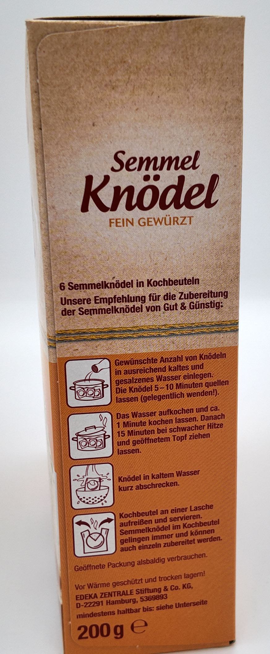 G&G Semmel knodel in Cooking Bags