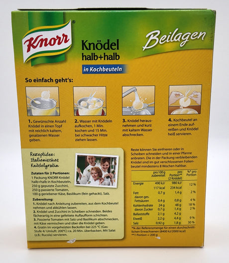 Knorr Kartoffel Knodel Halb and Halb