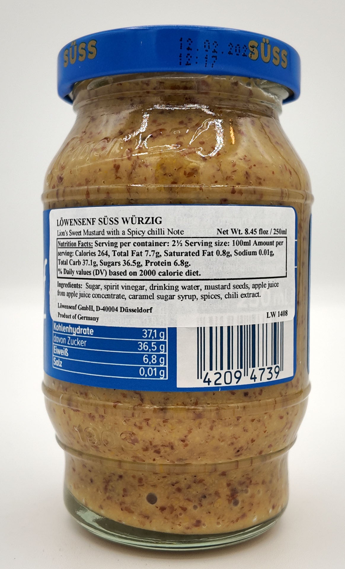 Lowensenf Bavarian Sweet Mustard (Blue Label)