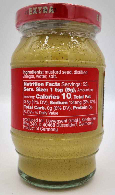 Lowensenf Classic Hot Dusseldorfer Mustard (Red Label)
