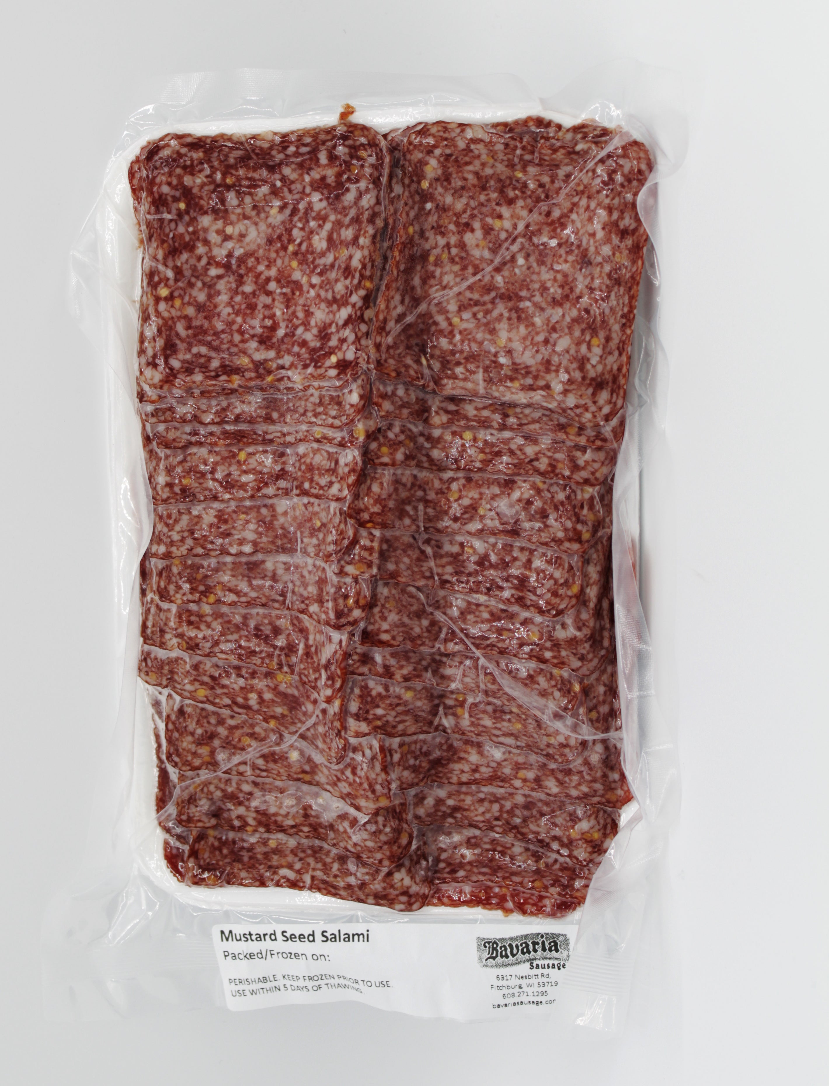 Mustard Seed Salami 1lb. Sliced – Bavaria Sausage