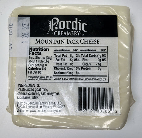 Nordic Creamery Goat Cheese - Mountain Jack - 8oz