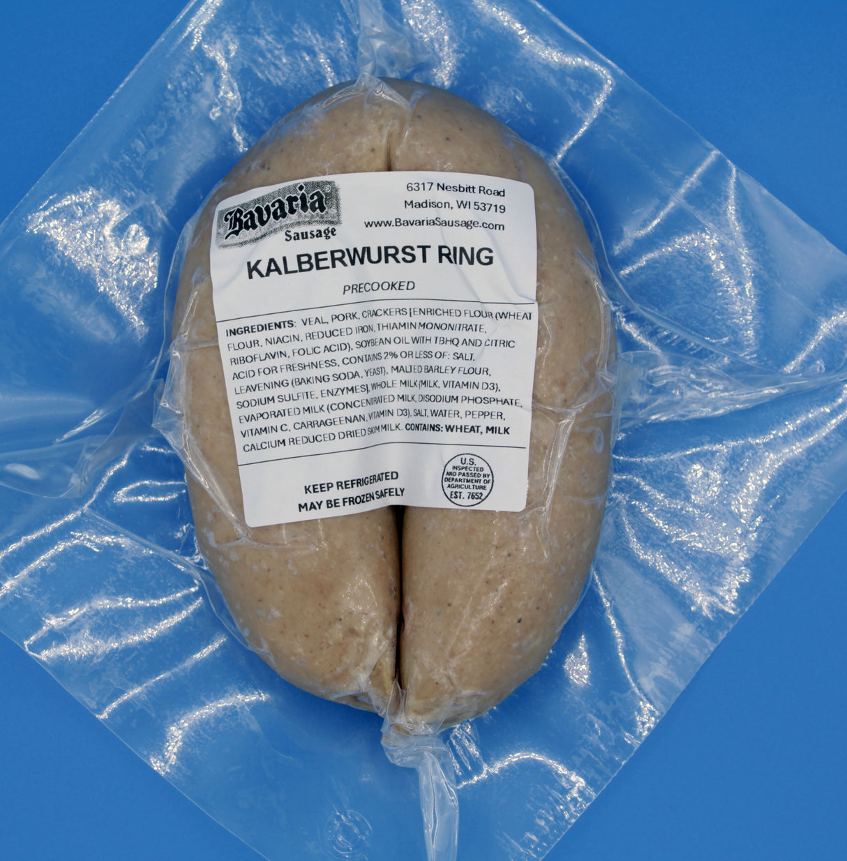 Real Swiss Kalberwurst - Precooked Ring