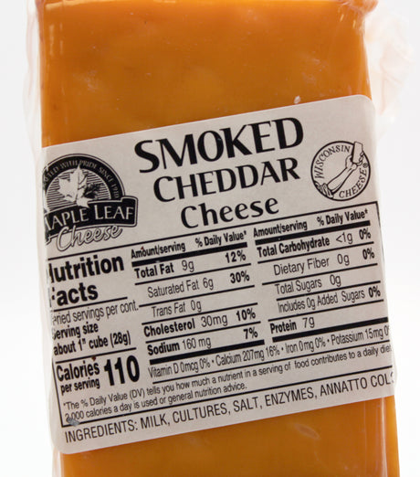 Wisconsin Smoked Cheddar Cheese (16oz)
