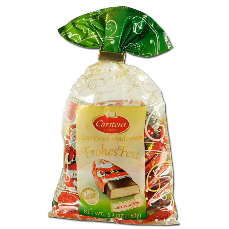 Carstens Marzipan Santas in Bag 5.3oz