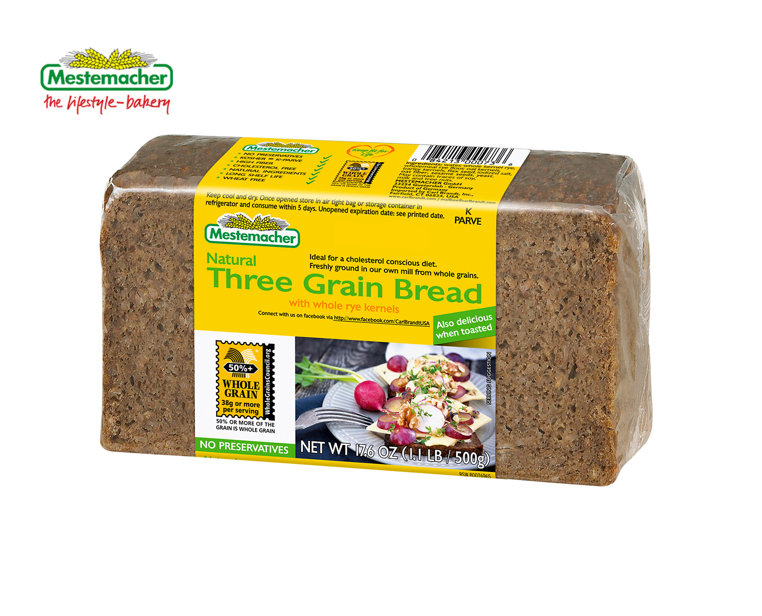 Mestemacher German Three Grain Bread