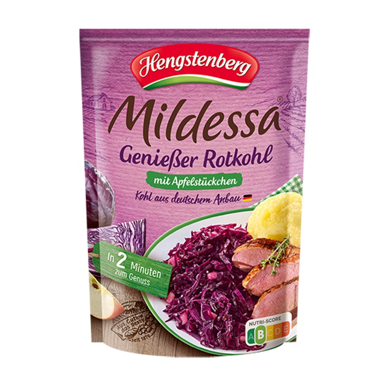 Hengstenberg Mildessa Apfel (Apple) Rotkohl in Pouch