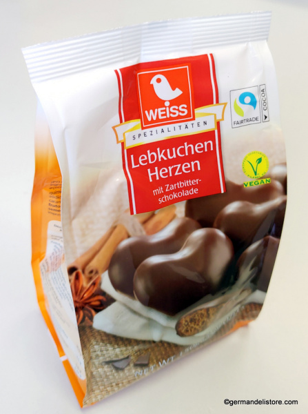 Weiss Lebkuchen Herzen Dark Chocolate 150g